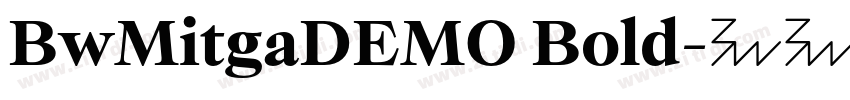 BwMitgaDEMO Bold字体转换